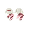 thumbnail image 2 of BemeyourBBs Toddler Baby Boy Girl Valentine Day Outfits Little Love Letter Embroidery Long Sleeve Pullover Sweatshirt Tops + Pants Set, 2 of 9
