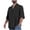 Black, variant on Autumn Plus Size Tops for Mens Casual Solid Color Short Sleeve Turndown Collar Blouse Top Gifts for Mens