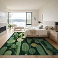 thumbnail image 3 of ODIKA 9'x12' Washable Area Rug Non-Slip, Chair-Friendly Botanical Print Mid Century Forest Sunset Abstract Monstera Round for Dining Room, Basement, Large Office, 3 of 7