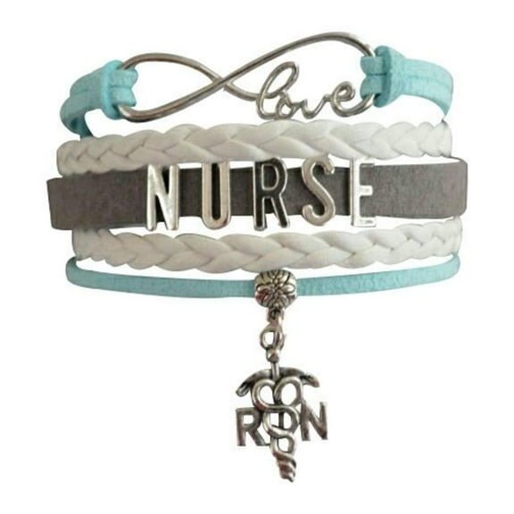 Infinity Collection Nurse Bracelet, Nurse Charm Bracelet Makes Perfect Nurse Gifts