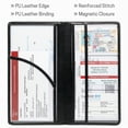 thumbnail image 4 of CANOPUS Car Registration and Insurance Holder, PU Leather Card Holder, Vehicle Glove Box Organizer for Auto, SUV, Truck, Black, 4 of 8