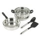 thumbnail image 1 of Juego de 5 ollas y sartenes de acero inoxidable GIBSON Oster Rametto con herramientas de cocina, 1 of 5