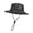 Black, variant on Unisex Fisherman Hat Extra Large Brim Adjustable Fit Hiking Bucket Hat Windproof Buckle Washed Denim Outdoor Travel UV Blocking Hat