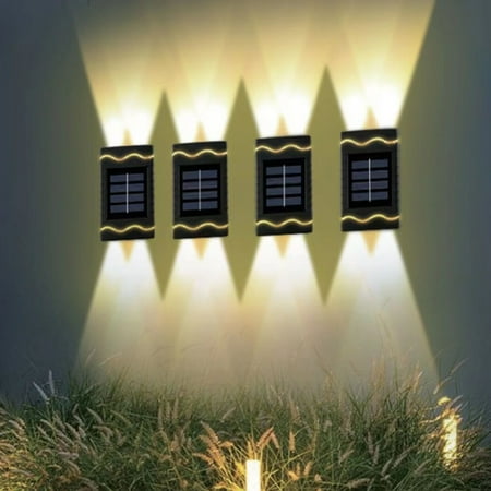 

Xinyolin Outdoor Garden Solar Lights Decorative Wall Arrangement Luminous Ambient Wall Lights Home Wall Lights Waterproof Solar Powered Patio Wall Decor Lamp