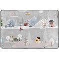 thumbnail image 4 of SKYSONIC Christmas Town Landscape Non-Slip Area Rug, Winter Wonderland Floor Carpet Comfort Floor Mats Decor for Indoor Front Porch Living Room Bedroom Kitchen, 36"x24", 4 of 5