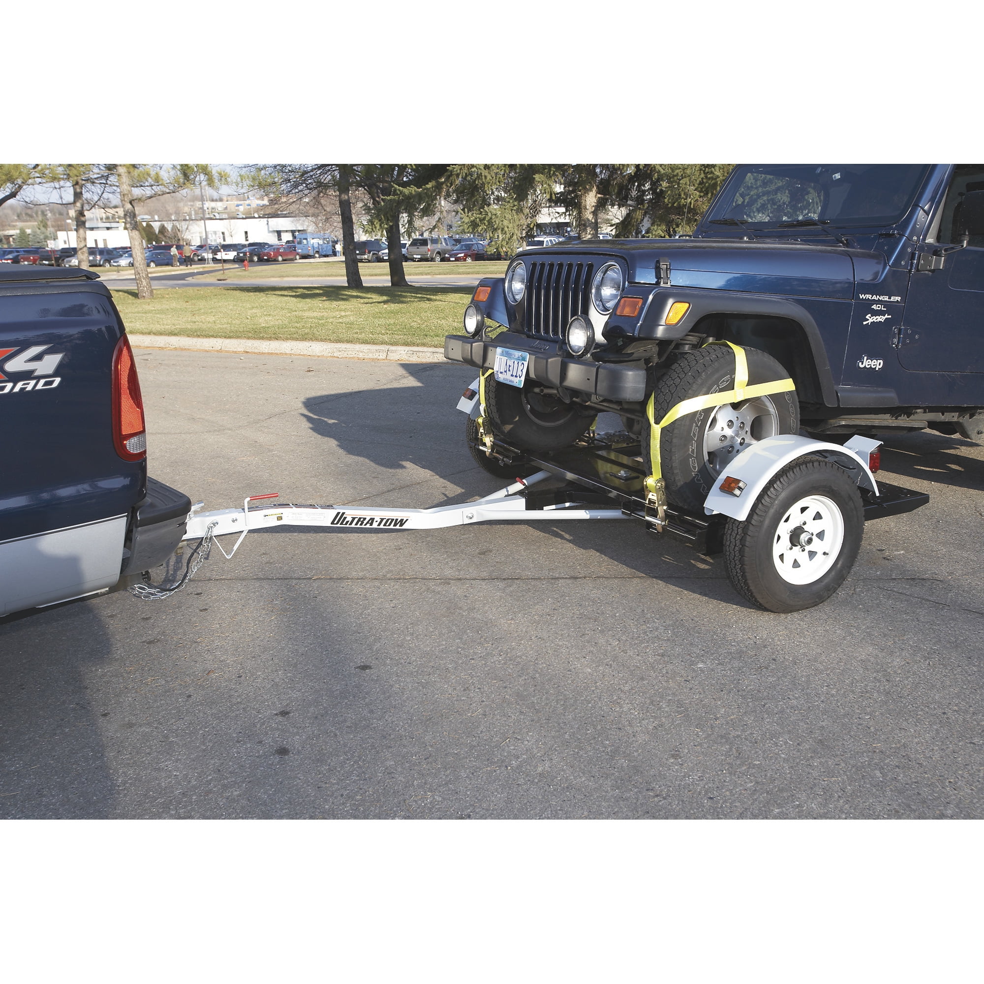 KODIAK STRAPS Adjustable Wheel Net Tow Dolly Basket Straps with Swivel J Hooks (2 Pack) Tow Dolly Straps Universal for 14"-22" Tires - strap for dolly with Ratchet or Winches, 10,000lbs Break Strengt