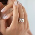 thumbnail image 4 of Jumpingount Anillos de corazón giratorios románticos boda compromiso banquete moda anillo dama de honor joyería novia regalos de cumpleaños Ropa, zapatos y accesorios Miscelánea talla 7 Jumpingount AP011731-02B, 4 of 6