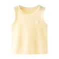 thumbnail image 4 of CUZIBR Girls Tops Crewneck Cartoon Pattern Baby Sleeveless Tank Top Outerwear Soft Casual Loose Fit Summer Camisole Tee,Yellow,3-6 Months, 4 of 4