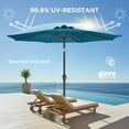 thumbnail image 6 of 9ft Outdoor Patio Umbrella,Outdoor Table Umbrella with Push Button Tilt and Crank,Market Umbrella 6 Sturdy Ribs,Yard Umbrella, 6 of 6