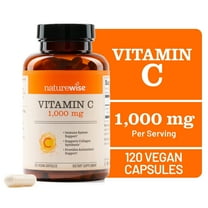NatureWise Vitamin C 1000mg - Extra Strength - Vegan Non-GMO, 120 Capsules[120-Day Supply]