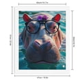 thumbnail image 2 of Paint By Numbers Kit for Adults Beginner - Hippo Glasses Flower Waterface DIY Canvas Painting Kits for Adults, Frameless Paint By Number for Adults for Home Wall Decor 16x20 Inch, 2 of 7