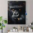 thumbnail image 4 of Qisvanset 12x16 Inch Smoking Gorilla Pop Art Canvas Wall Art, Trendy Animal Print Ready To Hang Home Decor, 4 of 8