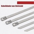 thumbnail image 2 of Stainless Steel Cable Ties, 100 Pack, 300mm Length, Durable Metal Zip Ties for Secure Fastening, 2 of 2
