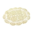 thumbnail image 2 of Crochet Lace Placemat Set,Rustic Cotton Table Runner for Dining Table,Coaster for Centerpiece,Boho Home Decor (Beige), 2 of 3