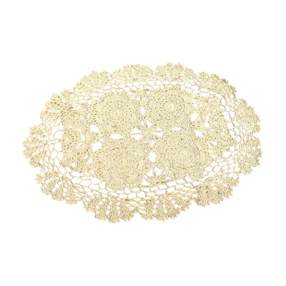 Lace Table Runner Cotton Crochet Lace Table Runner Doilies Floral Tables Scarf Furniture Cloth Cover Handmade Tables Dresser Scarf Décor Crochet Placemats 17.7x11.8in