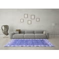thumbnail image 3 of Ahgly Company Indoor Square Abstract Blue Modern Area Rugs, 3' Square, 3 of 4