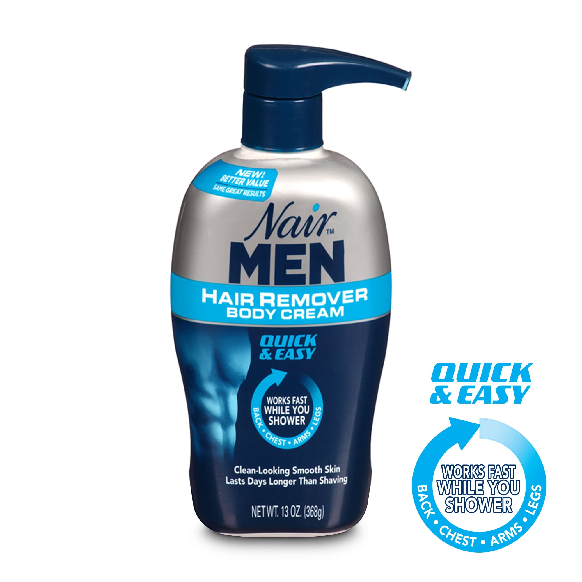 Nair Men Hair Remover Body Cream, Body Hair Remover for Men, 13 Oz Bottle -  Walmart.com