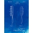 thumbnail image 2 of Borders, Cole 25x32 White Modern Wood Framed Museum Art Print Titled - PP352-Faded Blueprint Wooden Hair Brush 1933 Patent Poster, 2 of 4