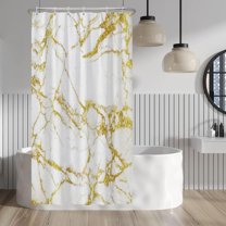 Nature Landscape Shower Curtain Summer Forest River Jungle Waterfall Lake Window Scenery Shower Curtains Decorative for Bathroom Waterproof Fabric Shower Curtain with Hooks 48x72 Inches