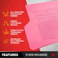 thumbnail image 2 of Car Rubber Cargo Floor Mat Motor Trend Pink Premium Heavy Duty Trimmable Liner, 2 of 8