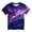 X12Purple, variant on Girls Celestial Star Print Casual Short Sleeve Round Neck Graphic Tee for Everyday Play and School Size:6-7 Years
