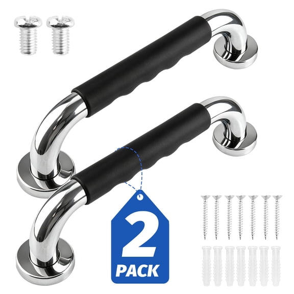 AIRKOUL 2PCS Stainless Steel Grab Bar Bathroom Safety Handicap Shower Tub Handle Support