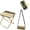 Khaki, variant on Foldable Backpack Stool, Mini Camping Collapsible Stool, Small Foldable Fishing Chair, Lightweight Outdoor Seat with Adjustable Strap, Portable Camping Stools & Collapsible Chair Green L