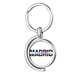 thumbnail image 1 of Madrid City Radio Tower Rotating keychain Metal Keyring Holder, 1 of 2
