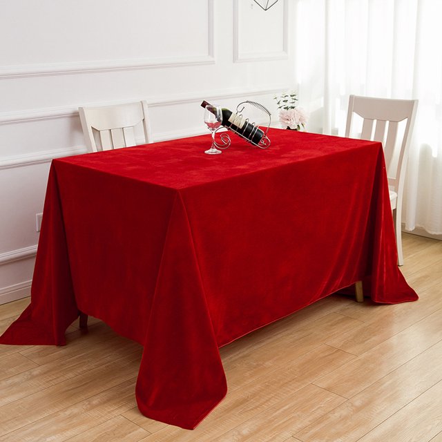 Gold Cloth Tablecloth Fabric Flannel Sign-in Tablecloth Stall Tablecloth Conference and Exhibition Flannel Tablecloth Thickened Tailstock