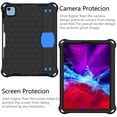 thumbnail image 4 of Allytechgroup Shockproof Case for Apple iPad A16 11th Gen 11" 2025/ iPad 10th Gen 10.9" 2022, Heavy Duty Protection Stand Hand Strap Shoulder Strap Bumper Rugged Kids Friendly Case Cover,Black+Blue, 4 of 5