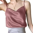 thumbnail image 5 of NeedBo Women's Silk Satin Tank Top V-Neck Camisole Sleeveless Loose Blouse Tank Shirt Spaghetti Strap XS-3XL, 5 of 7