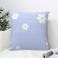 thumbnail image 6 of YFYANG Square Decorative Throw Pillow Case (Without Pillow Insert), Vintage Daisy Floral Bedroom Sofa Car Cushion Cover, 18"x18", 6 of 9