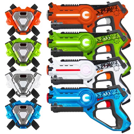 Best Choice Products Best Choice Products Set of 4 Laser Tag Blasters with Vests, (Best Choice Laser Tag)