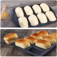 thumbnail image 4 of Langtuo Mini Loaf Pan Non Stick & Heat-Resistant 8-Cavity for Home Kitchen Oven, 4 of 8