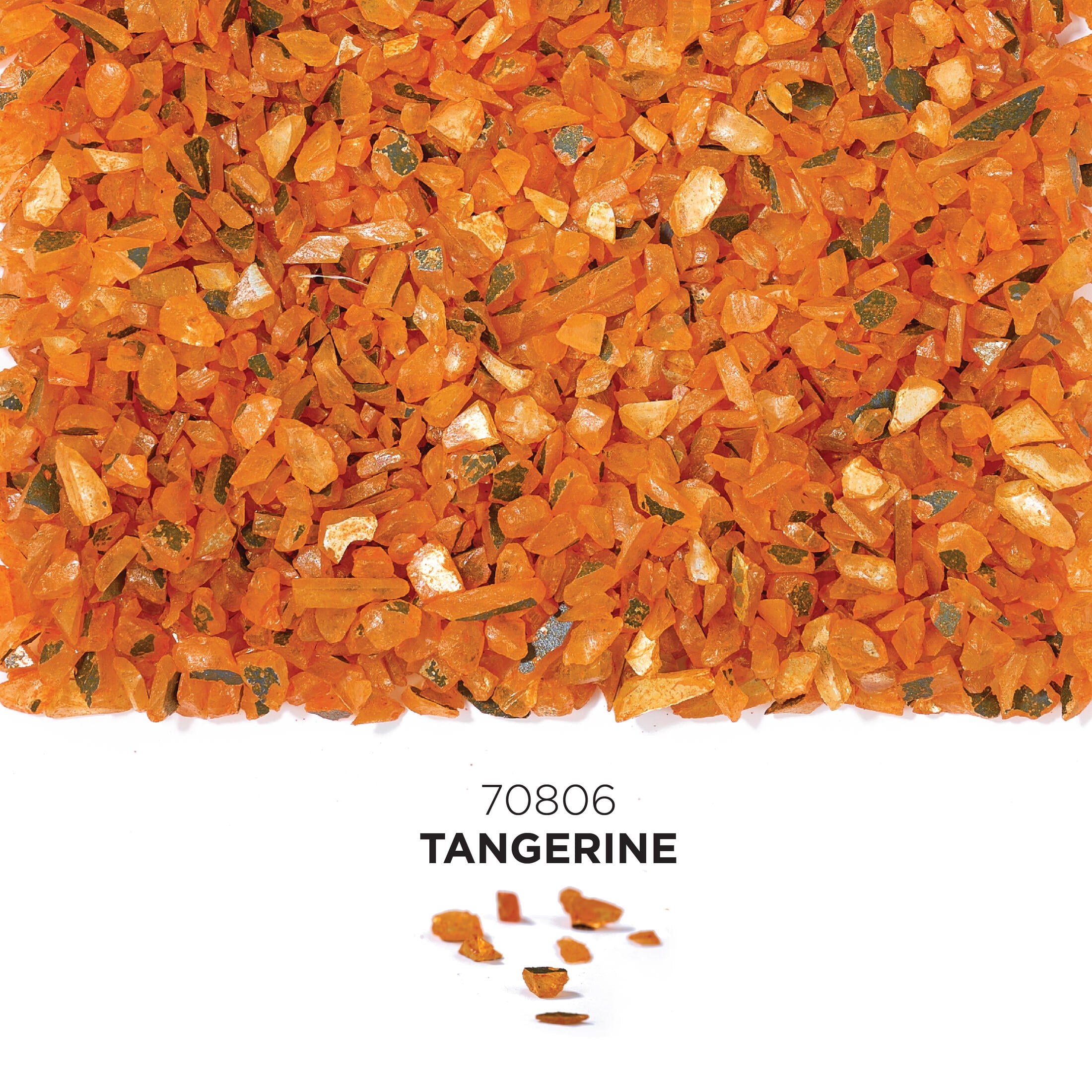 (2 pack) Plaid Fragment Effects Glass Chips, Tangerine, 6 oz