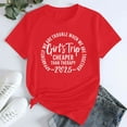 thumbnail image 1 of T-Shirt à Manches Courtes pour Femmes Seductiva Liquidation Voyage de Fille 2025 T-Shirt Mode pour Femmes Col Rond Décontracté Manches Courtes0, 1 of 5