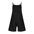 thumbnail image 5 of MKOSPLRT 4-16 Years Wide Leg Jumpsuits for Girl Linen Spaghetti Strap Romper Shorts Solid Baggy Summer Beach Jumpers with Pockets, 5 of 6