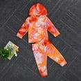 thumbnail image 5 of Qiylii Two Pieces Baby Girls/Boys Tie Dye Hoodie Top+Long Pants Sport Suit, 5 of 7