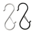thumbnail image 7 of Pebbuoy 12 Pcs Bathroom Hooks Lock Clip Windproof Anti-slip Hanging Safety Buckle Heavy Duty S Hooks Hanging Plants Closet Hooks Clothes Kitchen Utensil Pots Pans Bags Storage Holders, 7 of 7