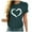 Green, variant on Oalirro Ladies Tops and Blouses Summer Black Blouses for Women Fashion 2023 Women Short Sleeves Heart-shaped Print Casual Tops Blouse T-shirt, XXXL