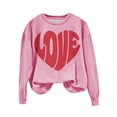 thumbnail image 5 of Jsaierl Chandails en Molleton de la Saint-Valentin pour Femmes Manches Longues Imprimé Cœur Pull Col Rond Chemises Décontractées Confortables, 5 of 5