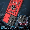 thumbnail image 5 of Galaxy A13 5G Case / A04S Case, Samsung Galaxy A13 5G Case with HD Screen Protector, Heavy Duty Shockproof Phone Cover with Magnetic Kickstand Ring for Galaxy A13 5G, Red, 5 of 15