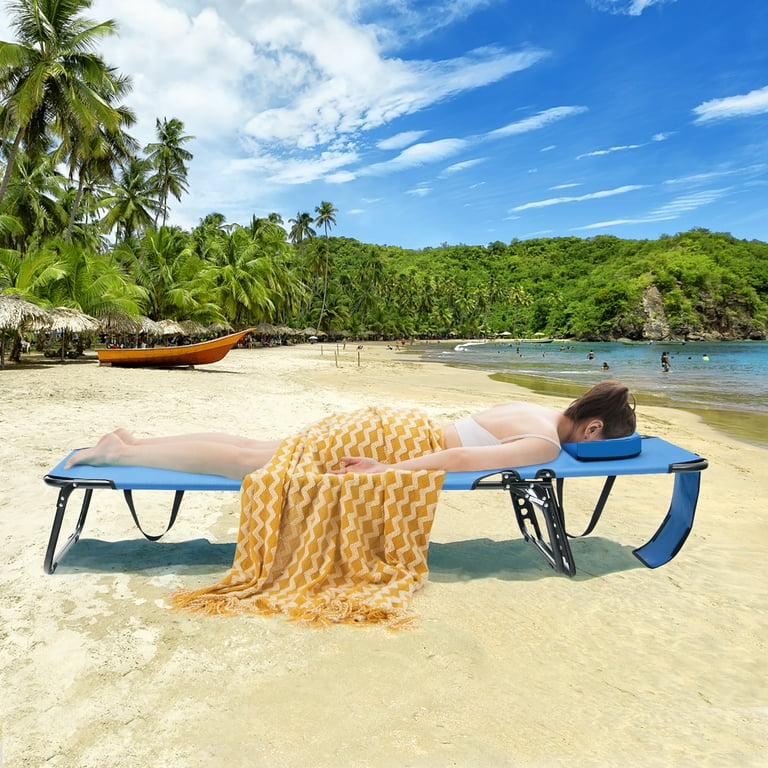 Lounger with face hole outlet