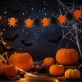 thumbnail image 5 of MYUNNIL Halloween Paper Garland, Hollow 10Ft Orange and Black Spider Shape Wall Hanging Tissue Banner, Foldable Reusable Cute Spooky Ceiling Wall Prop for Halloween Party Decorations, 5 of 7