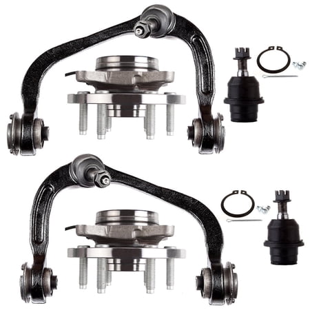 AUTOMUTO 6PCS Front Control Arm And Lower Ball Joint Wheel Hub Bearing Fit for 2007-2010 for Ford for Expedition/2007-2010 for Lincoln for Navigator