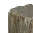 thumbnail image 6 of DecMode Eclectic Carved Chopped Tree Log Inspired with Wood Grain Pattern Accent Table, 13"W x 19"H Features Metallic Silver/Gold Finish, 6 of 15