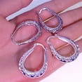 thumbnail image 3 of 925 Sterling Silver Post Filigree Hoop Earrings for Women,Hollow Oval Hoop Earrings Hypoallergenic U Shaped Hoops Earring for Jewelry Gifts, 3 of 8