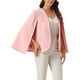 thumbnail image 4 of Blazer de manga capa INSPIRE CHIC para mujeres, chaqueta casual de trabajo abierta en color rosa, 4 of 6