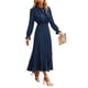 thumbnail image 1 of Vestido PRETTYGARDEN 2025 Midi Azul Oscuro con Lunares Suizos Talla Grande, 1 of 8