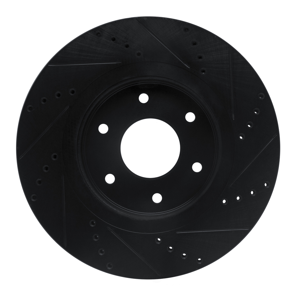 Dynamic Friction Company 633-67097L DFC Brake Rotor - Drilled And Slotted - Black